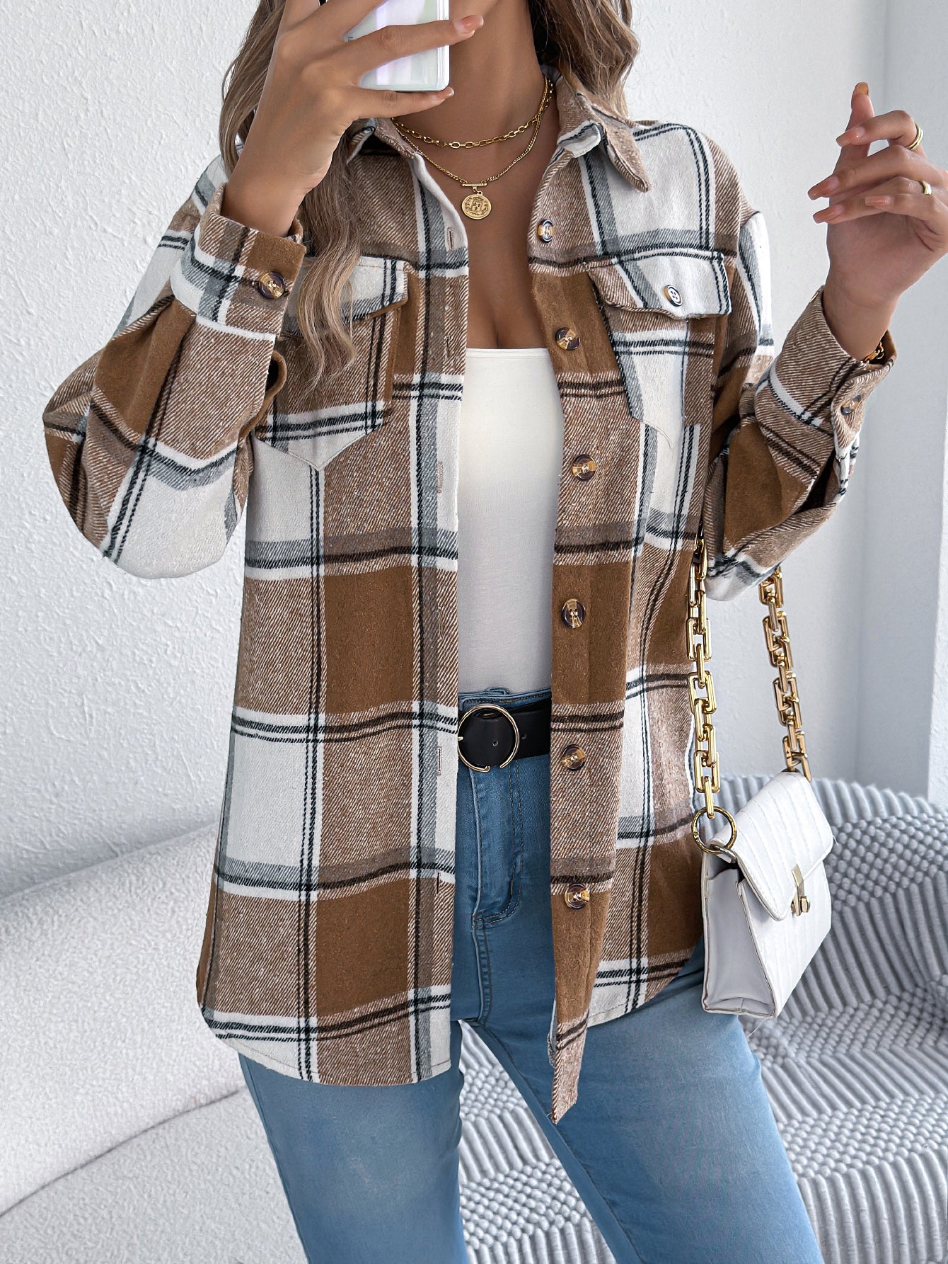 Aven | Casual Plaid blouse