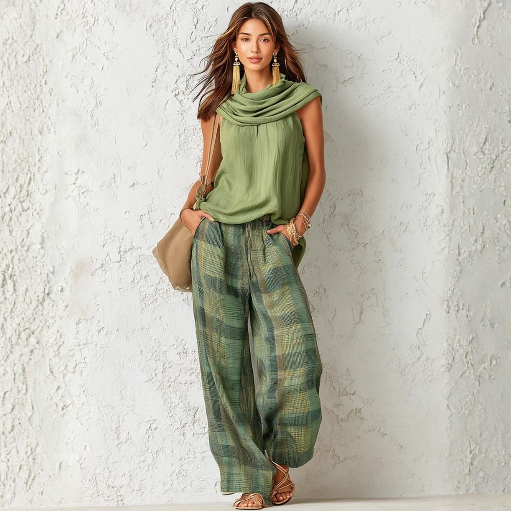 Luna | Conjunto Bohemio de Top y Pantalón Estampado