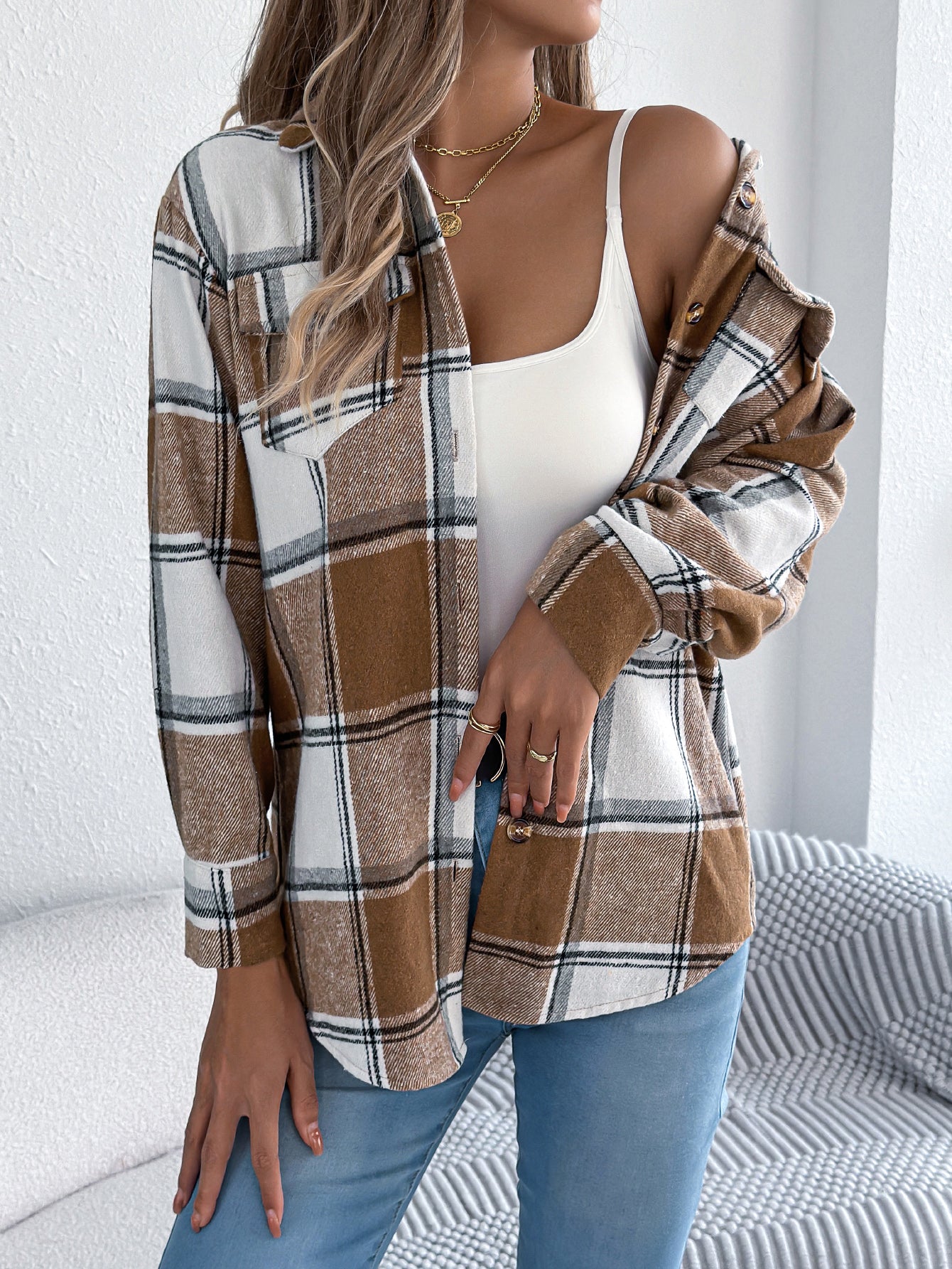 Aven | Casual Plaid blouse