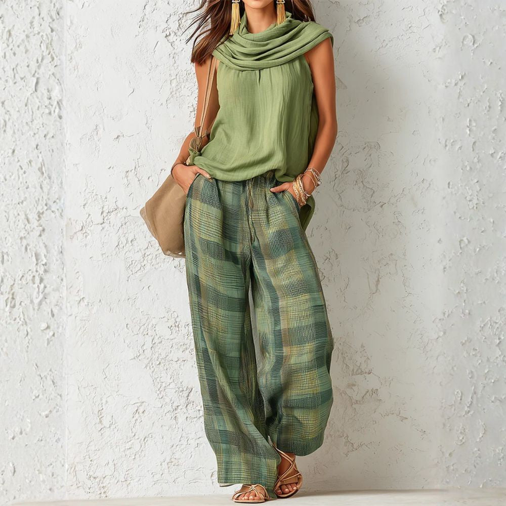 Luna | Conjunto Bohemio de Top y Pantalón Estampado