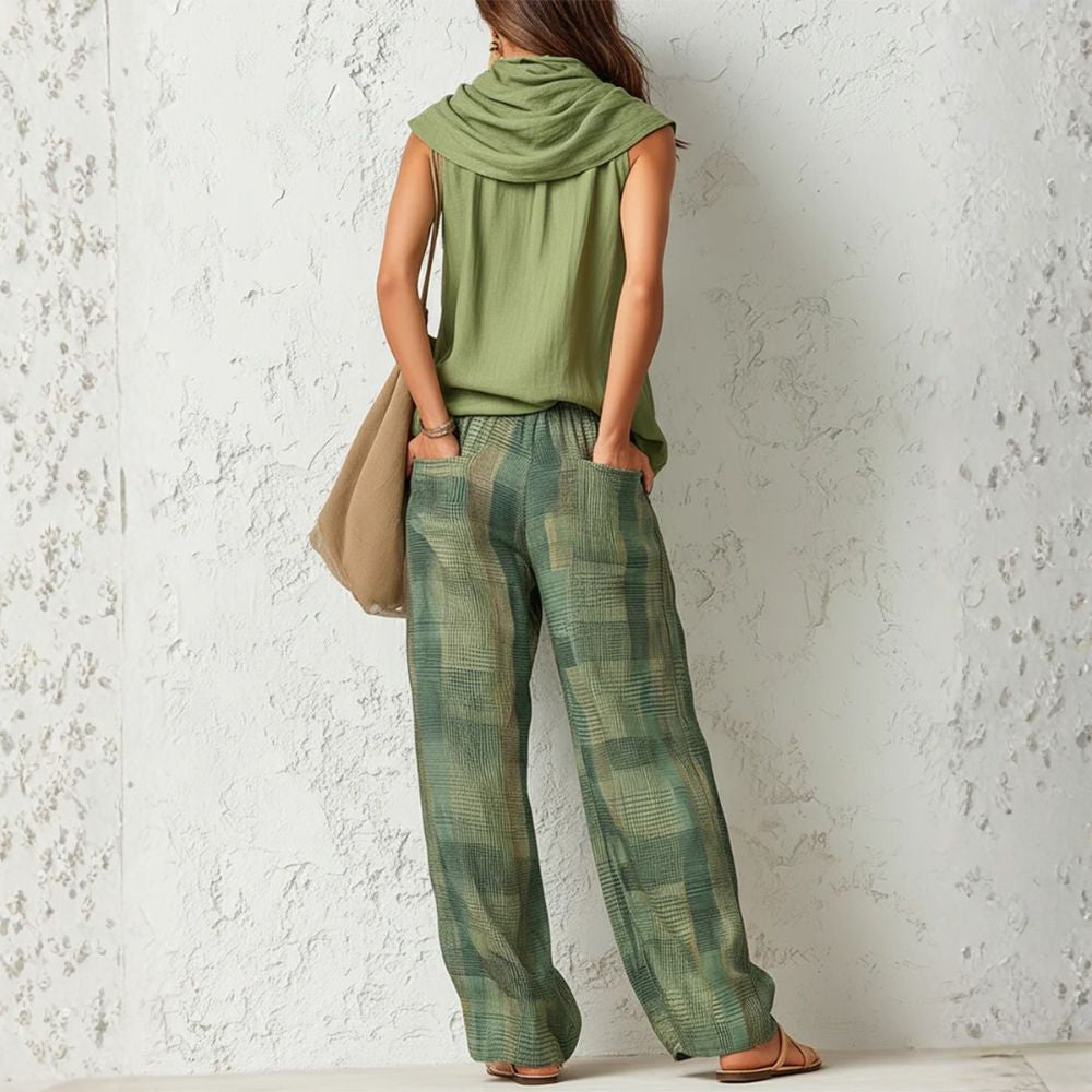 Luna | Conjunto Bohemio de Top y Pantalón Estampado