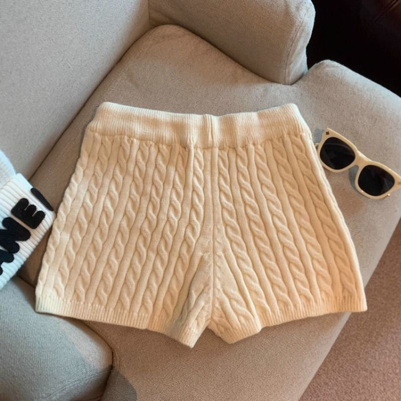 Nola | Cable-knit Shorts