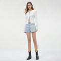 Nola | High Waist Denim Shorts