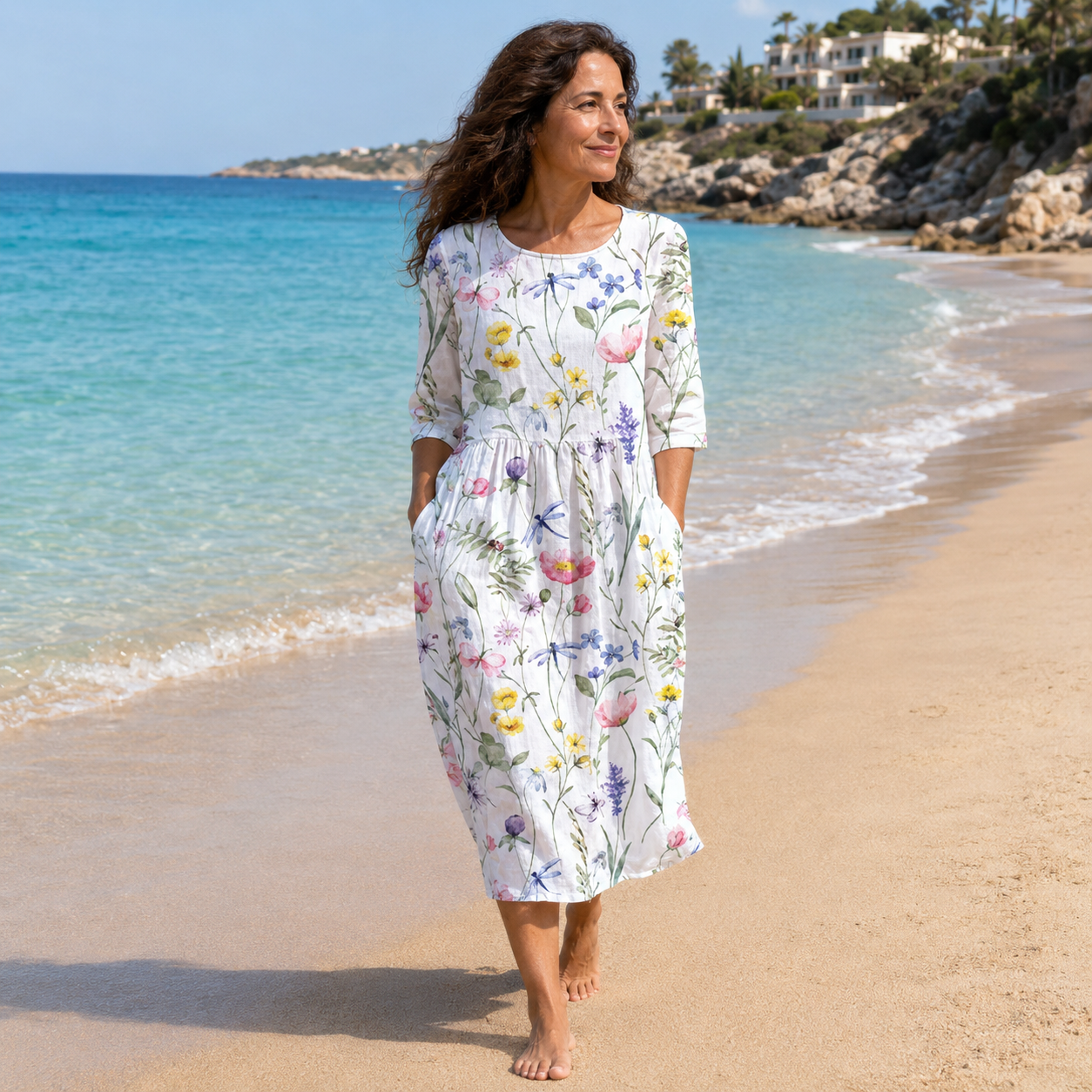 Marisol | Vestido midi floral elegante