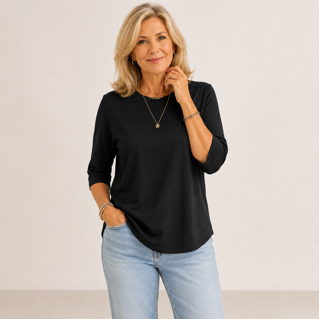 Valeria | Camiseta Cómoda de Corte Favorecedor.