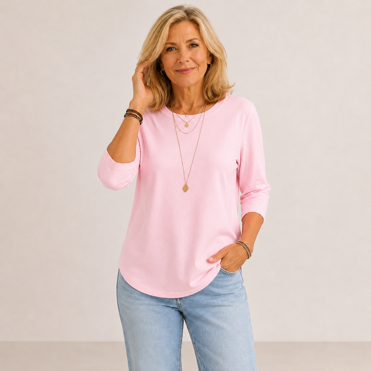 Valeria | Camiseta Cómoda de Corte Favorecedor.
