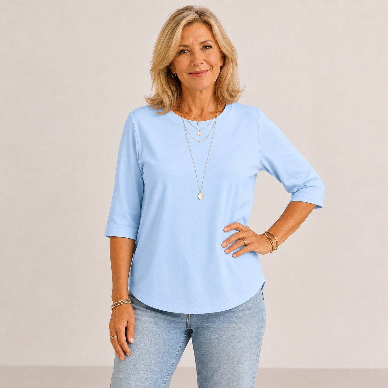 Valeria | Camiseta Cómoda de Corte Favorecedor.