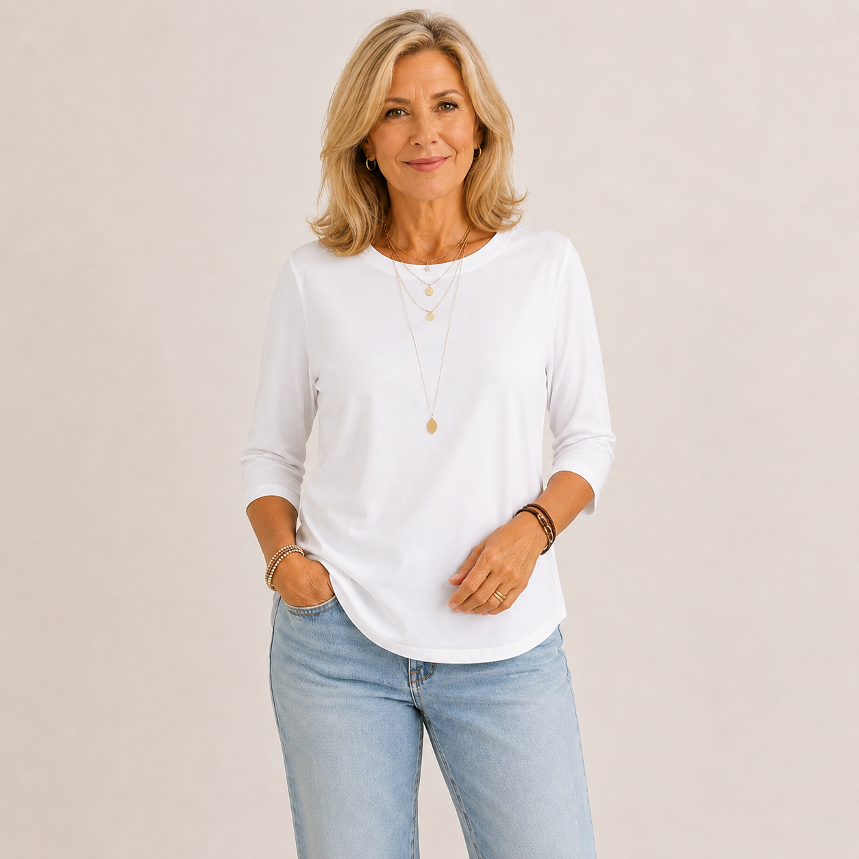 Valeria | Camiseta Cómoda de Corte Favorecedor.