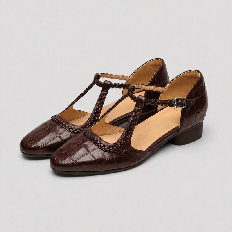 Mireya | Zapatos Trenzados de Tacón Bajo