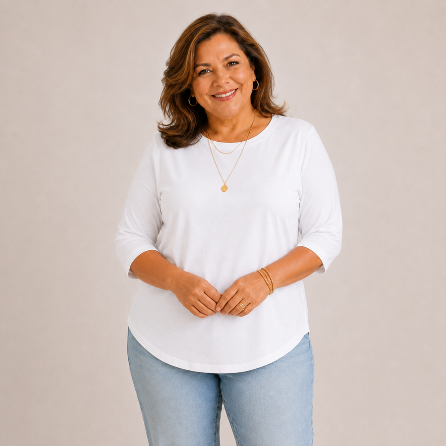 Valeria | Camiseta Cómoda de Corte Favorecedor.