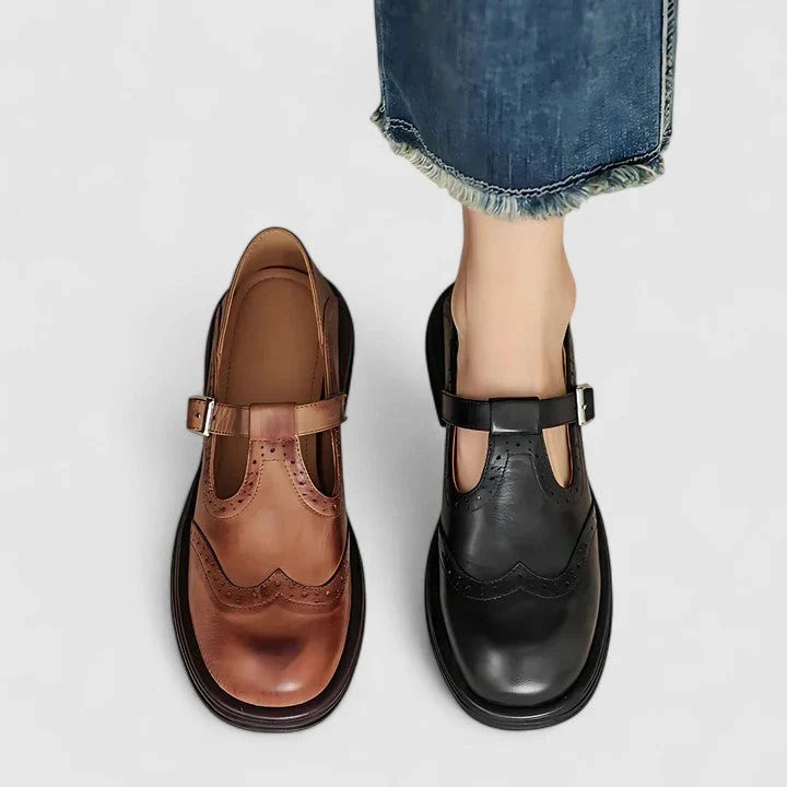 Mariela | Zapatos de Cuero con Hebilla