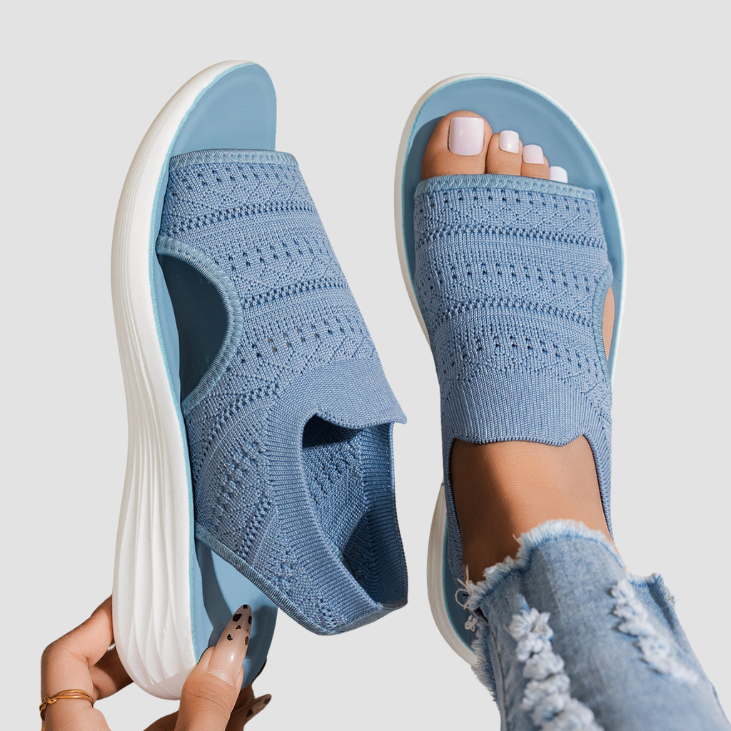 Sara | Sandalias con plataforma, de punto transpirable para mujer