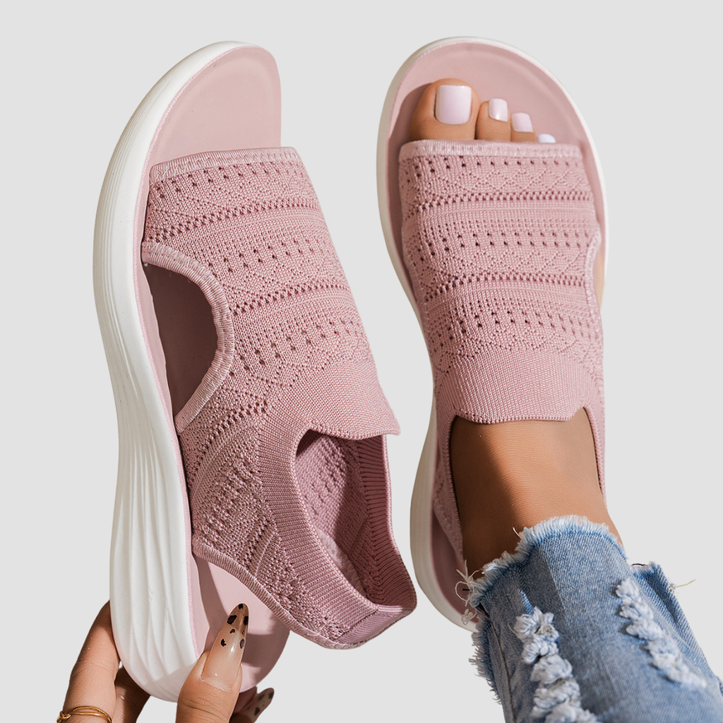 Sara | Sandalias con plataforma, de punto transpirable para mujer