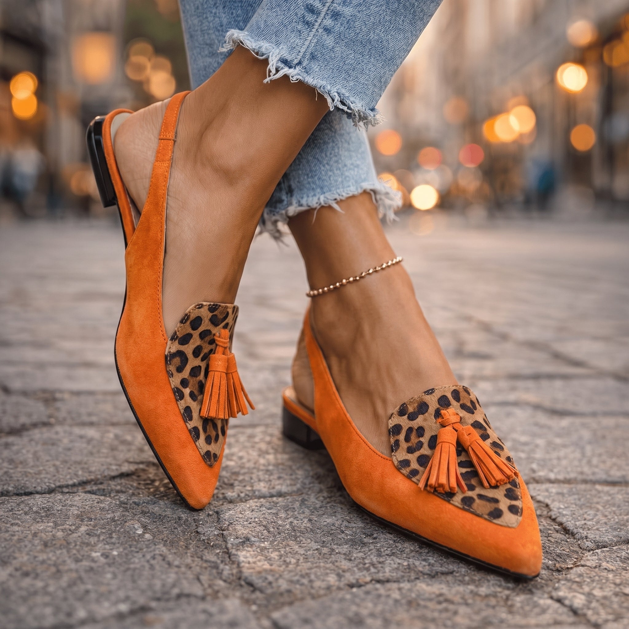 Valentina – Sandalias de Punta con Detalles de Flecos