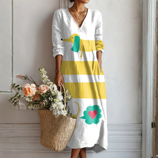 Paula | Vestido bohemio urbano multicolor