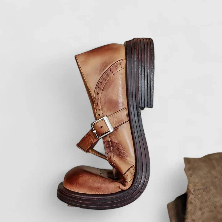 Mariela | Zapatos de Cuero con Hebilla