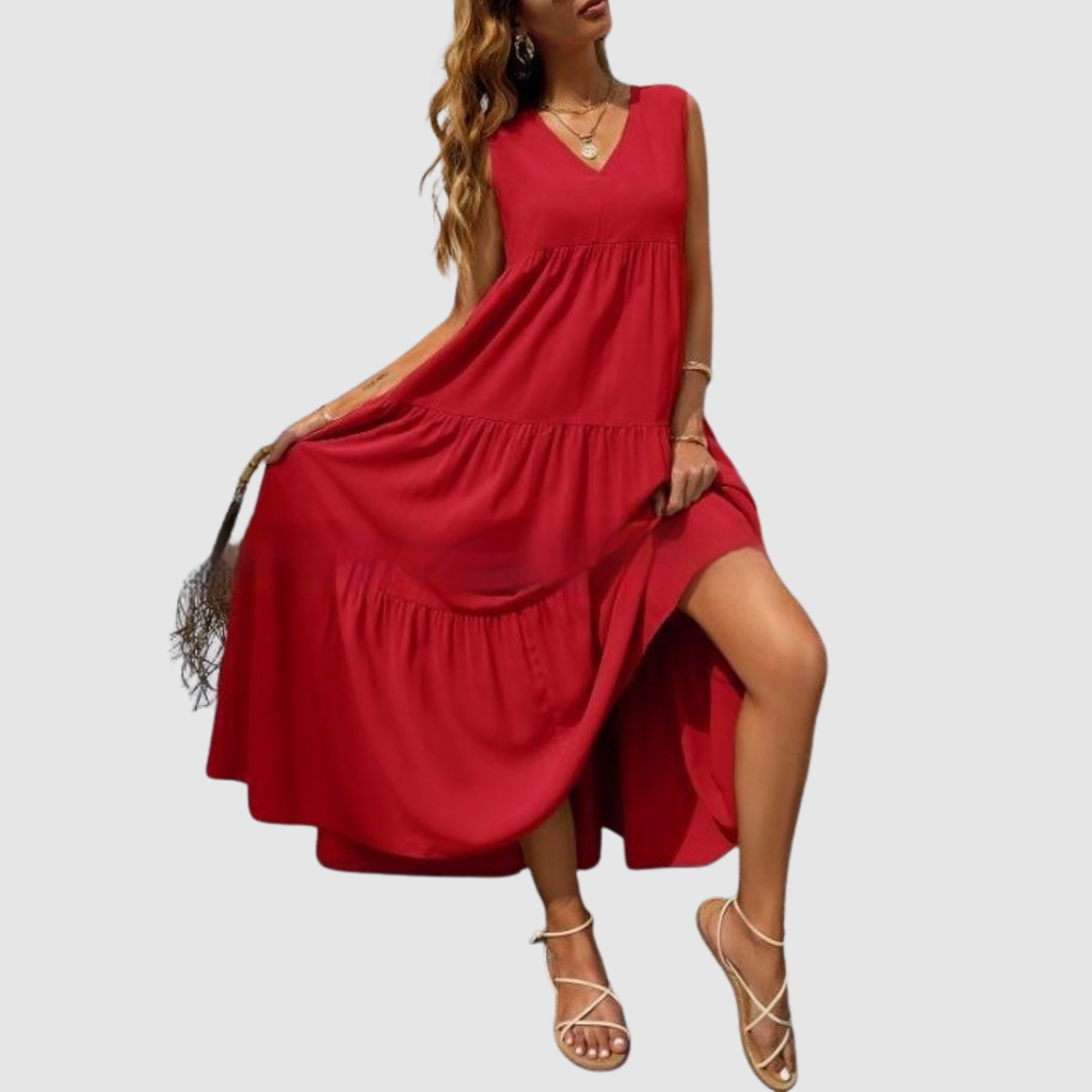 Amora | Sleeveless V-neck Dress