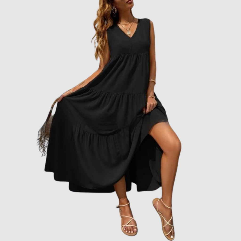 Amora | Sleeveless V-neck Dress