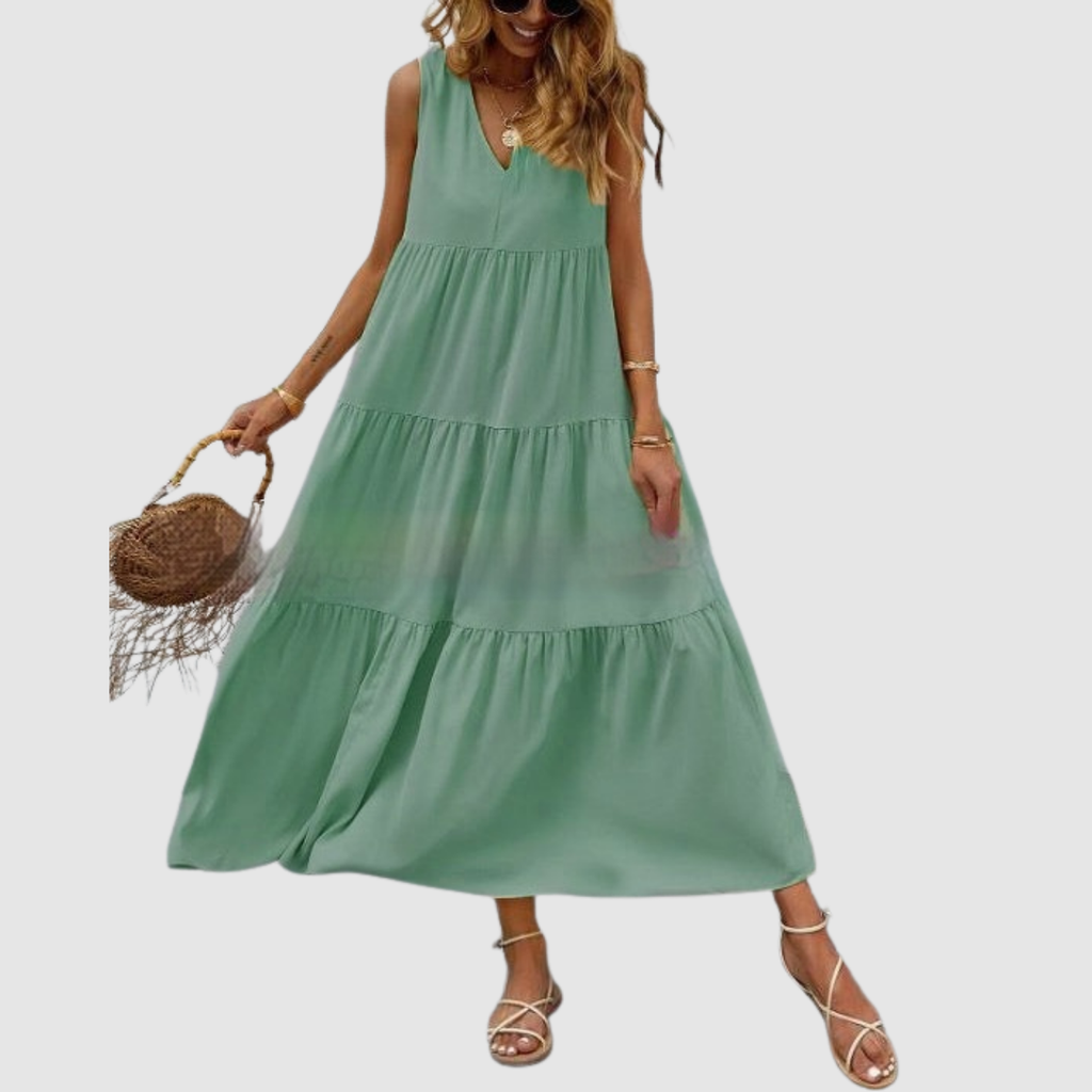 Amora | Sleeveless V-neck Dress