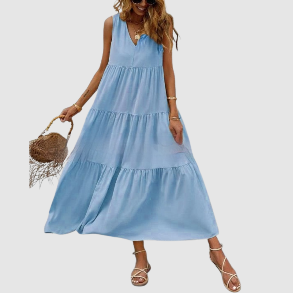 Amora | Sleeveless V-neck Dress