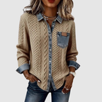 Tova | Knitted Patchwork Denim