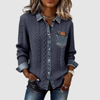 Tova | Knitted Patchwork Denim