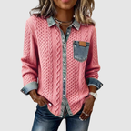 Tova | Knitted Patchwork Denim