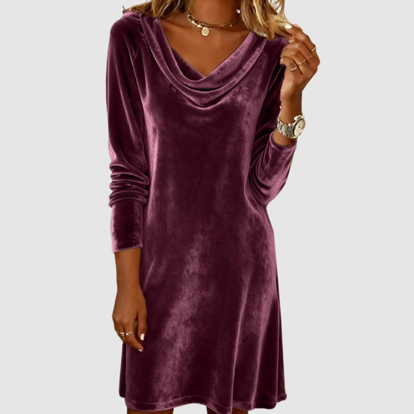 Amora | Elegant Velvet Dress