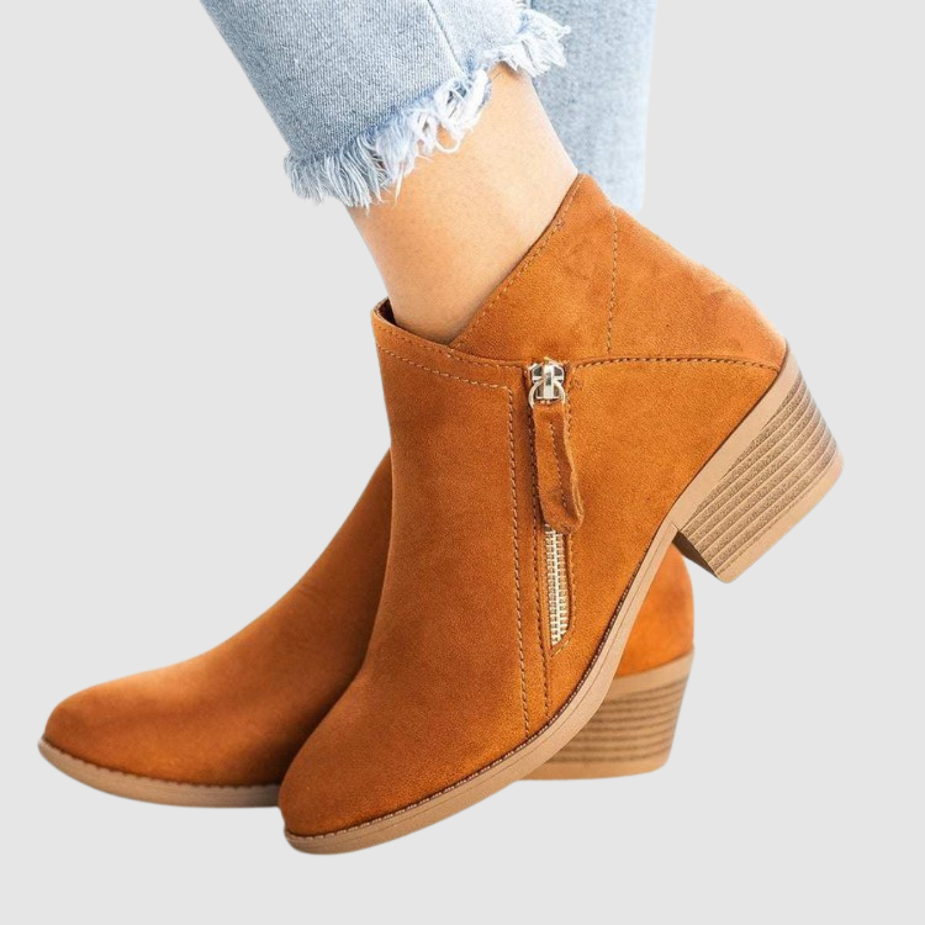 Kaia | Flat side zip ankle boots