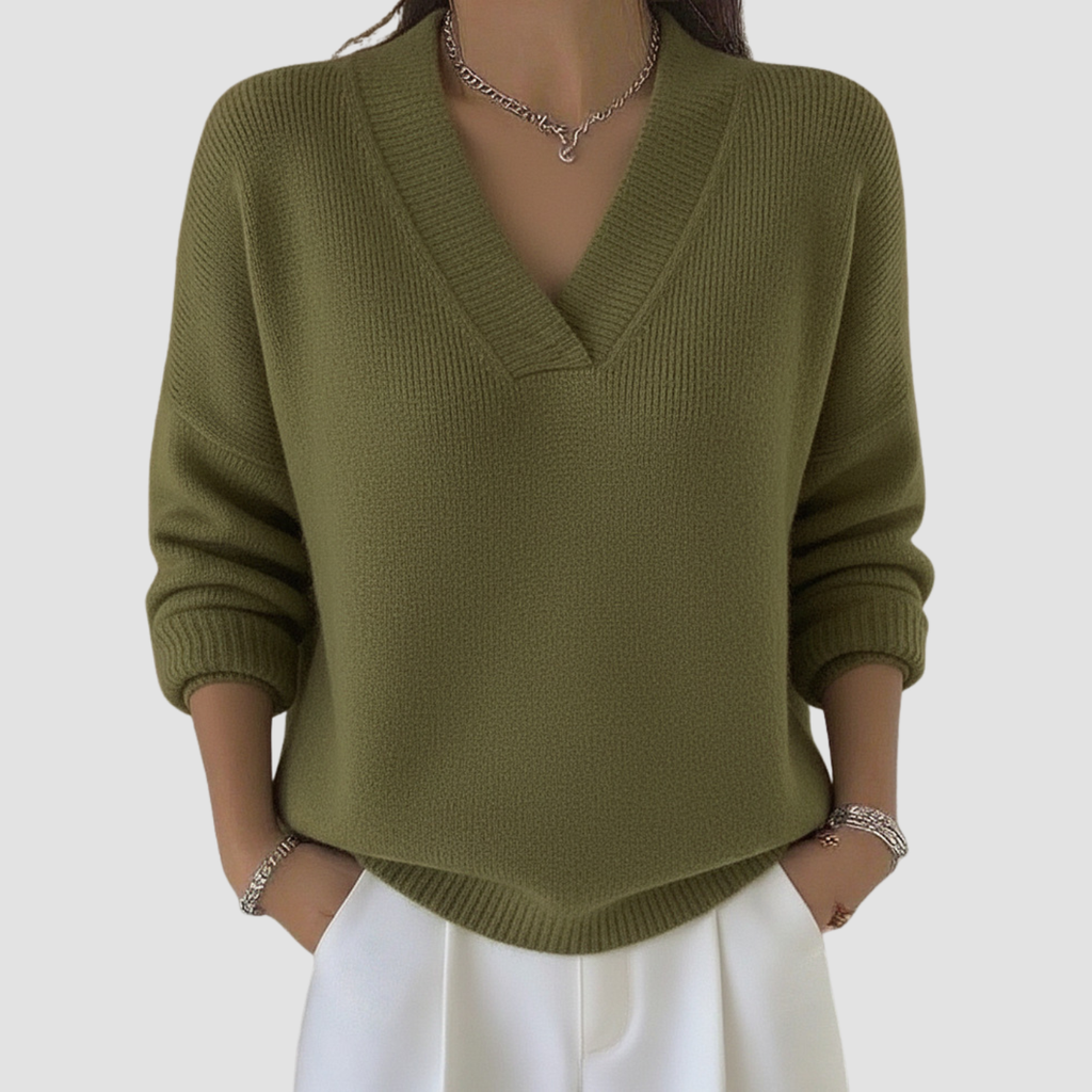 Cleo | V-neck Sweater Knitted