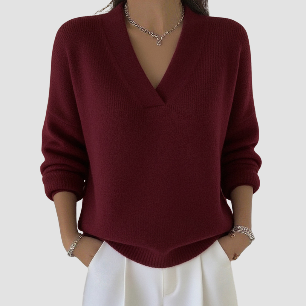 Cleo | V-neck Sweater Knitted
