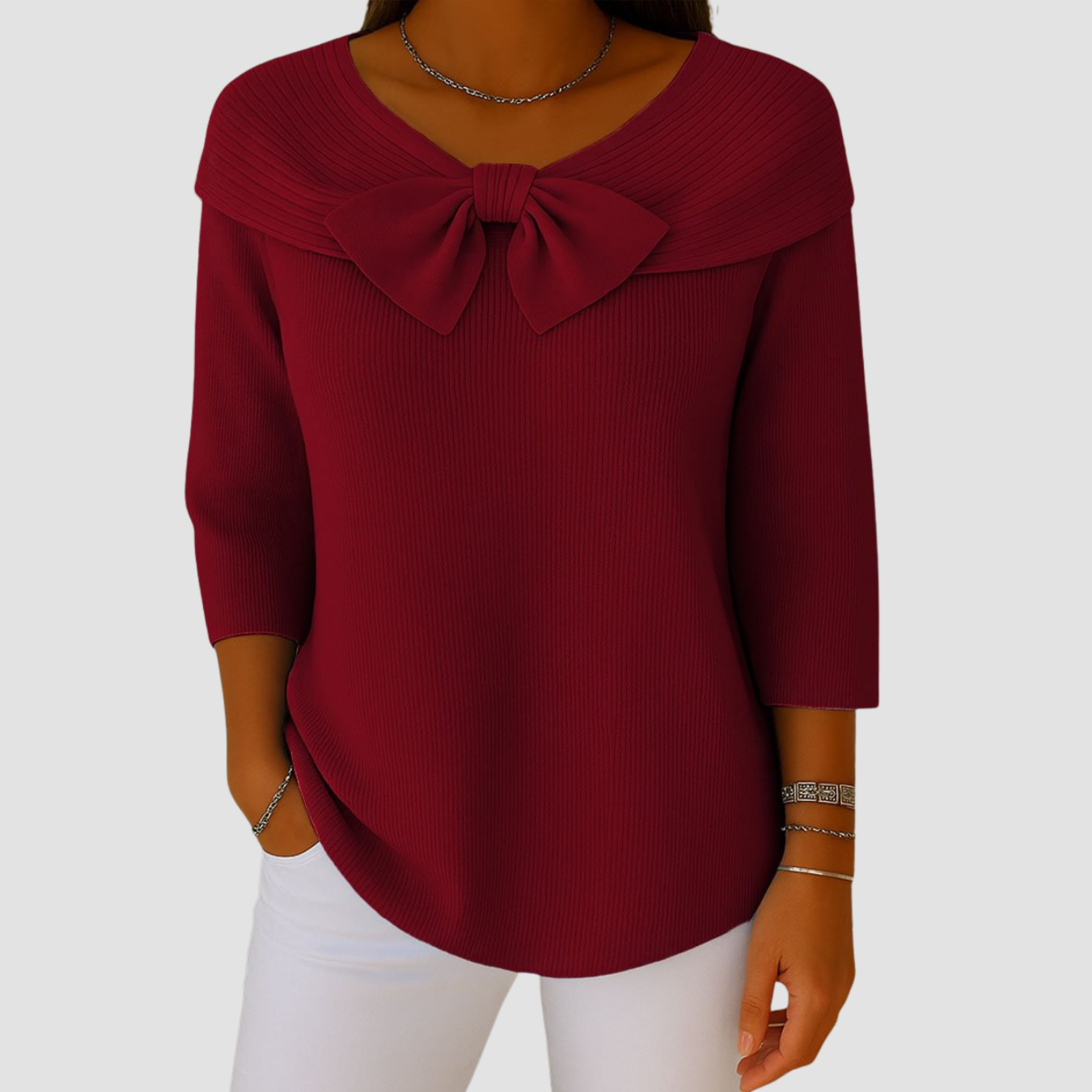 Knitted Bow Sweater