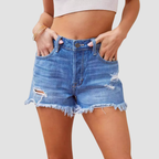 Mara | Ripped Denim Shorts