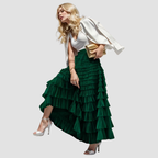 Naomi | Swing Mesh Long Skirt