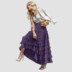 Naomi | Swing Mesh Long Skirt