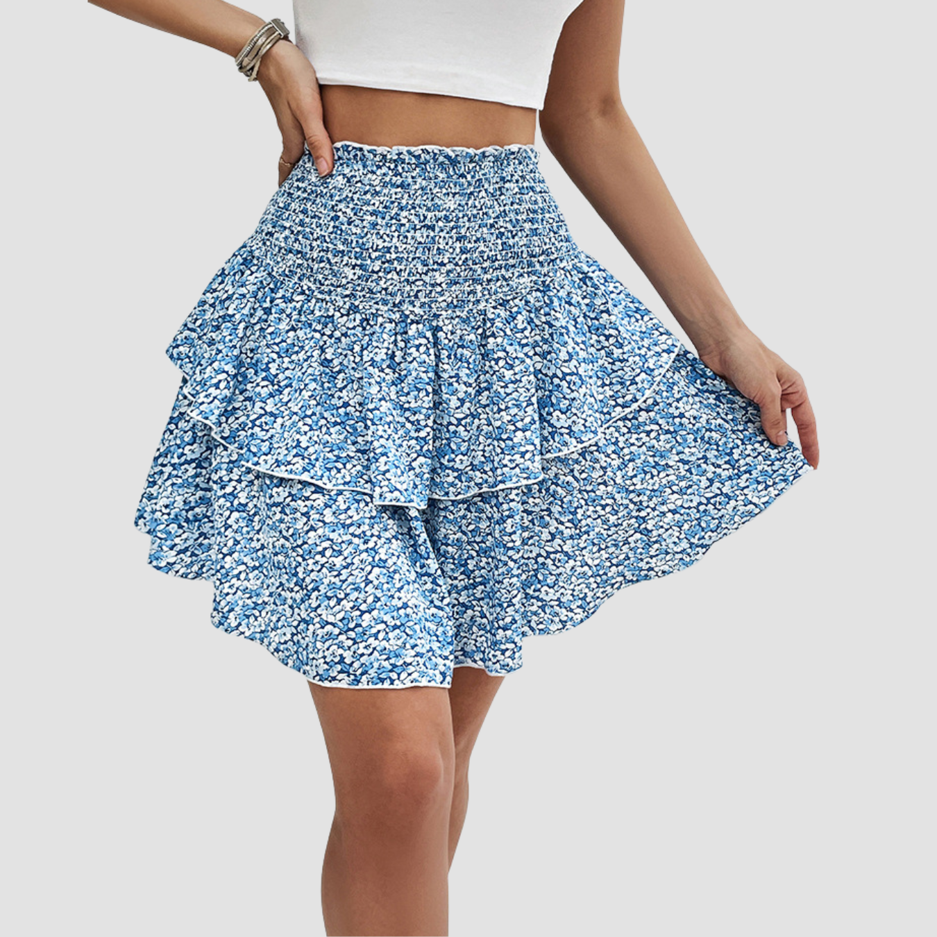 Fiona | Floral Short Skirt