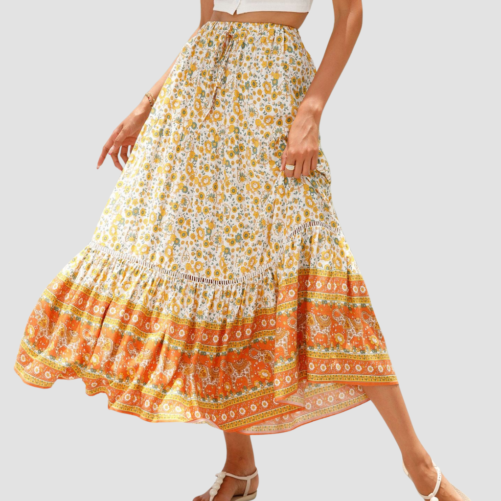 martina | Floral Bohemian Skirt