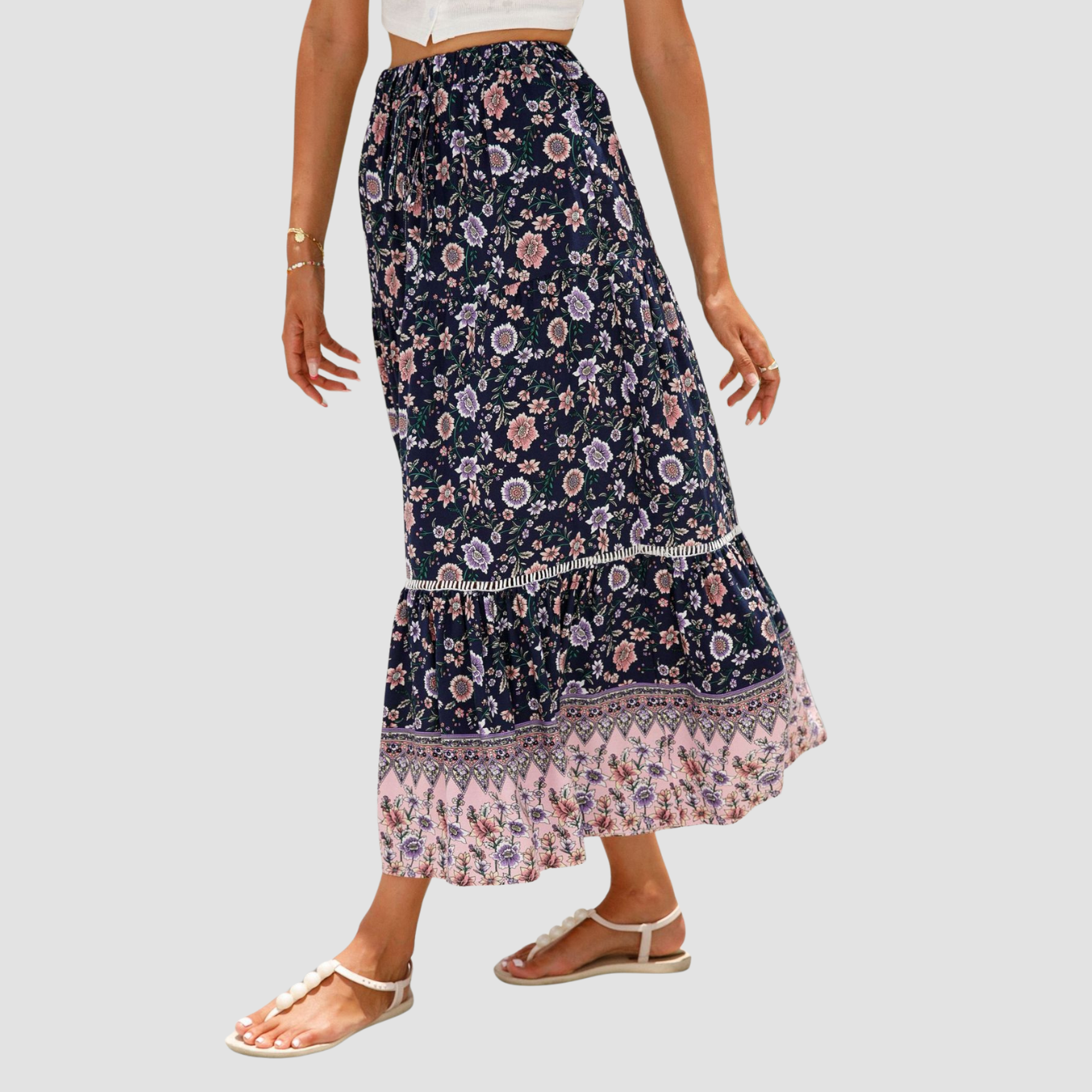 martina | Floral Bohemian Skirt