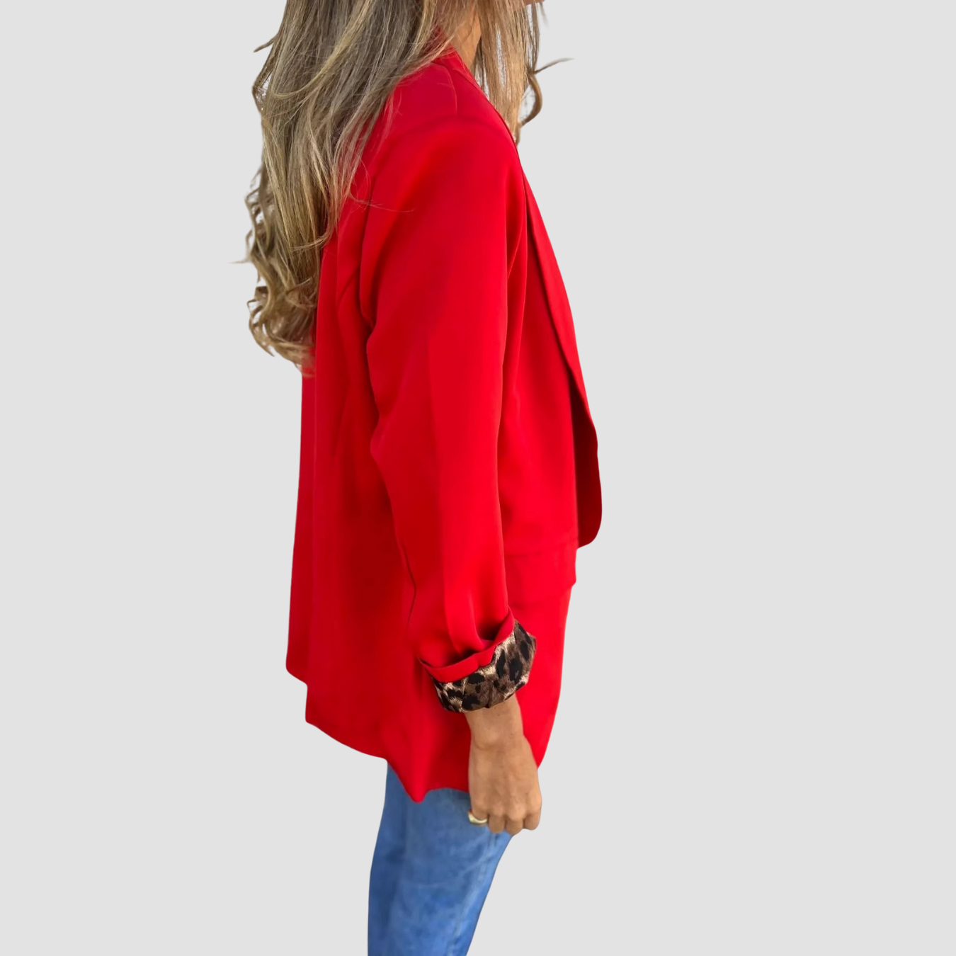 Isla | Red Cheetah Blazer