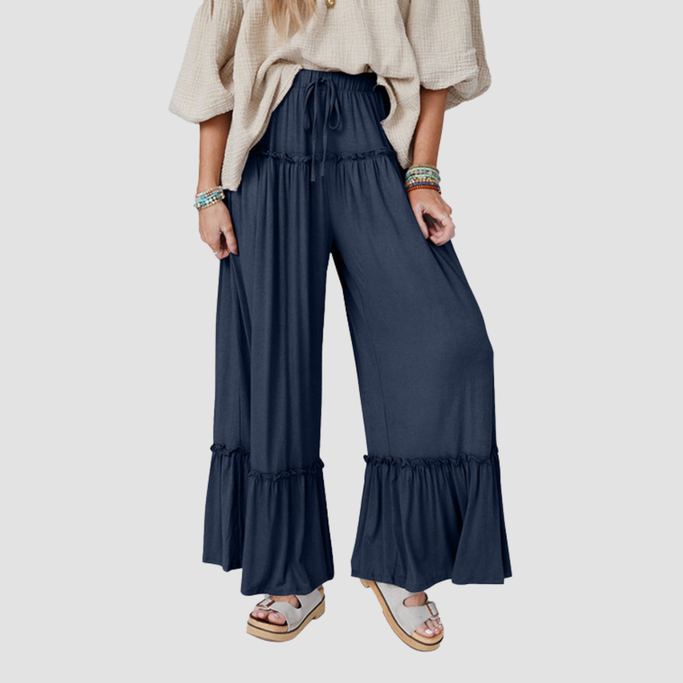 noir | Wide-leg Pants