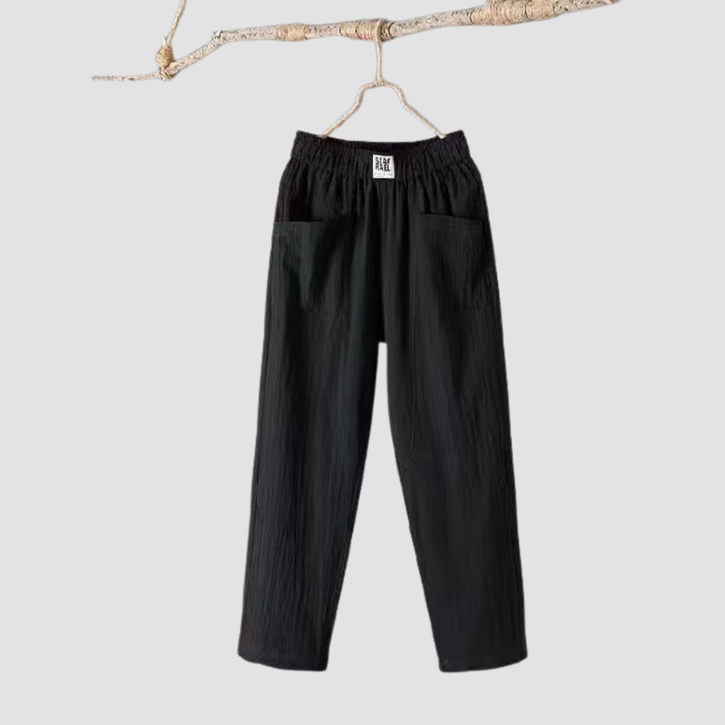 Noir | Straight Pants Cropped