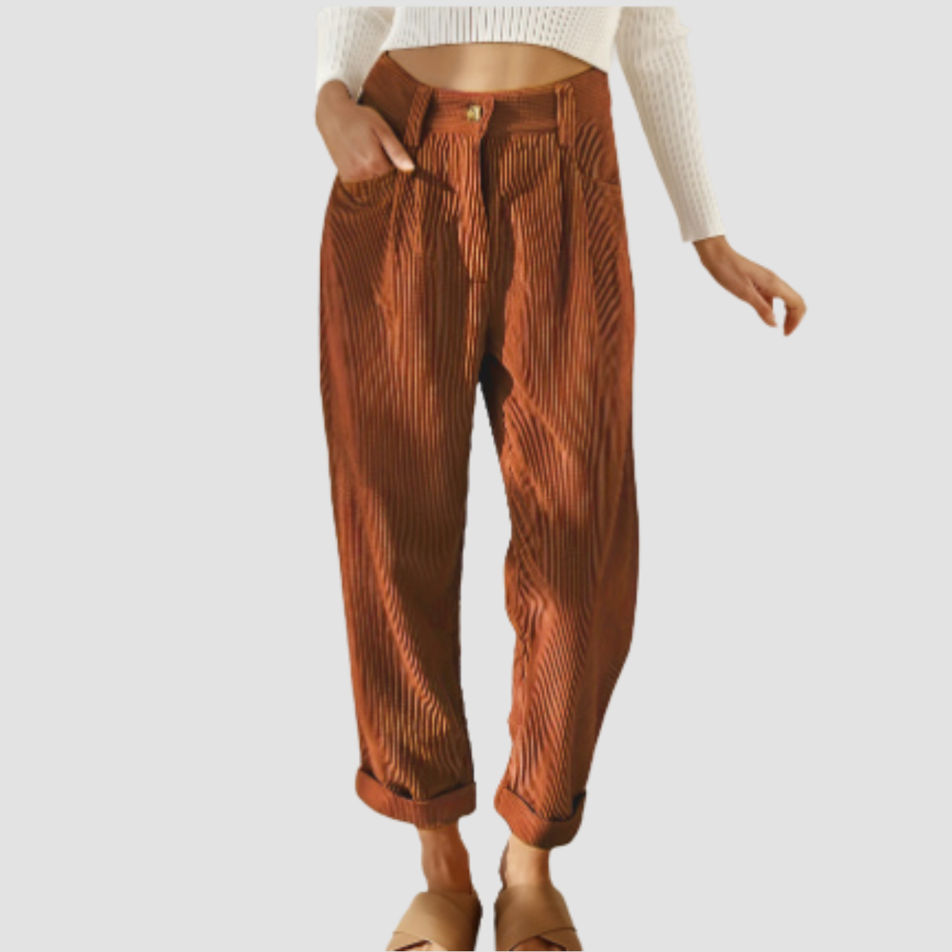 Noir | Corduroy Straight Pants