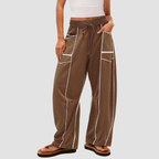 Noir | Striped Wide-leg Pants