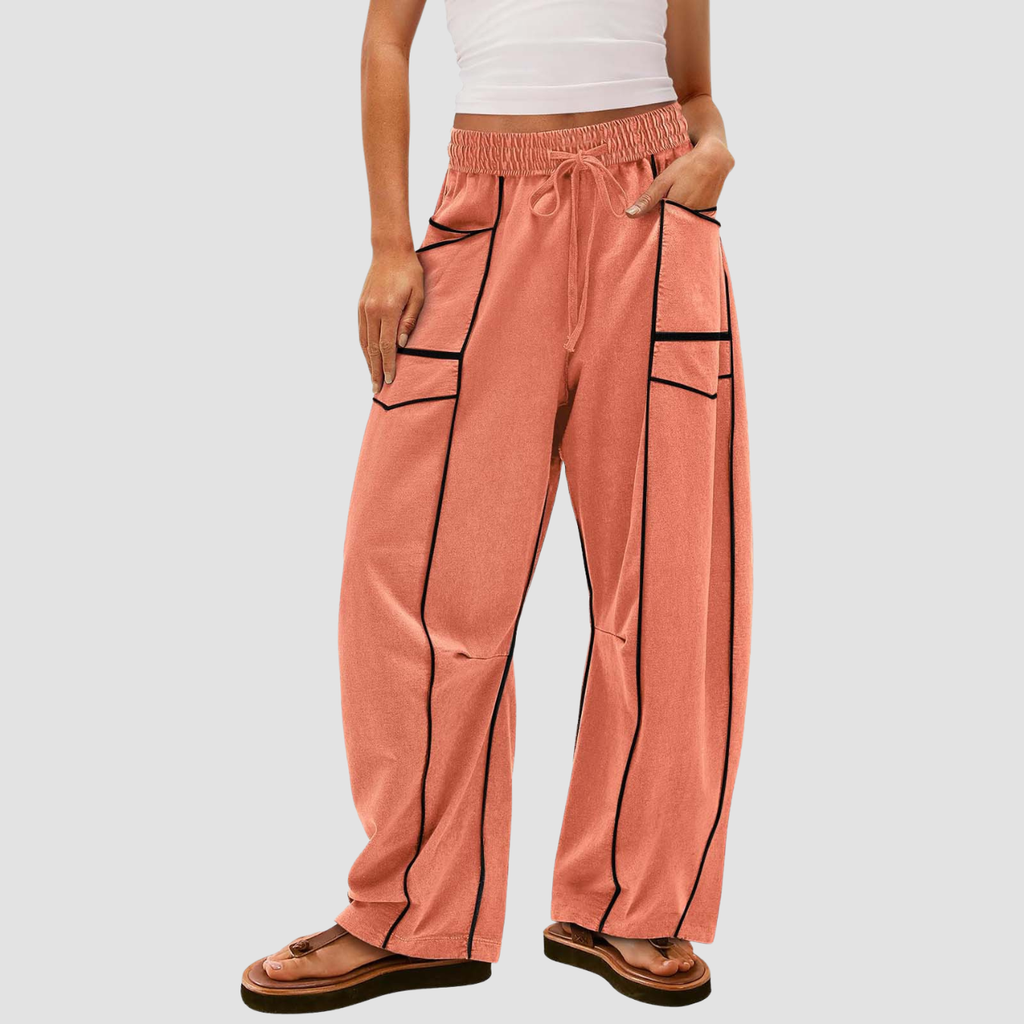 Noir | Striped Wide-leg Pants