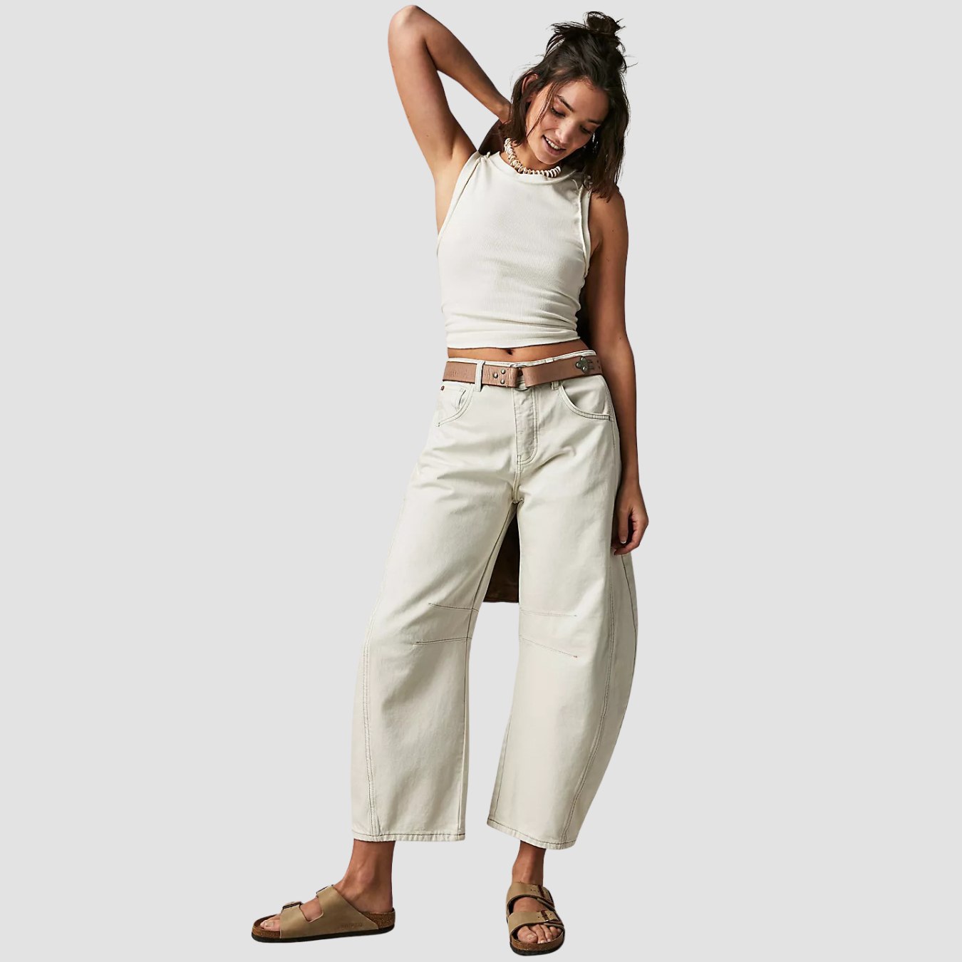 Noir | Baggy Mid Waist Denim Jeans