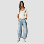 Noir | Baggy Mid Waist Denim Jeans