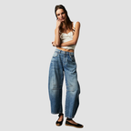 Noir | Baggy Mid Waist Denim Jeans