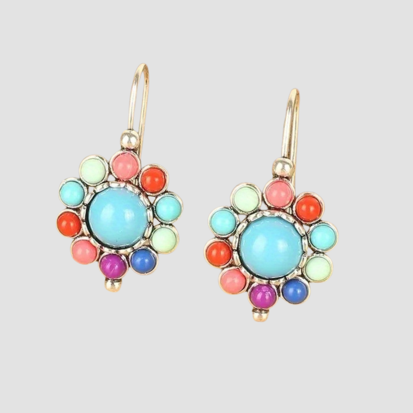 Lea | Vintage Gemstone Pendant Earrings