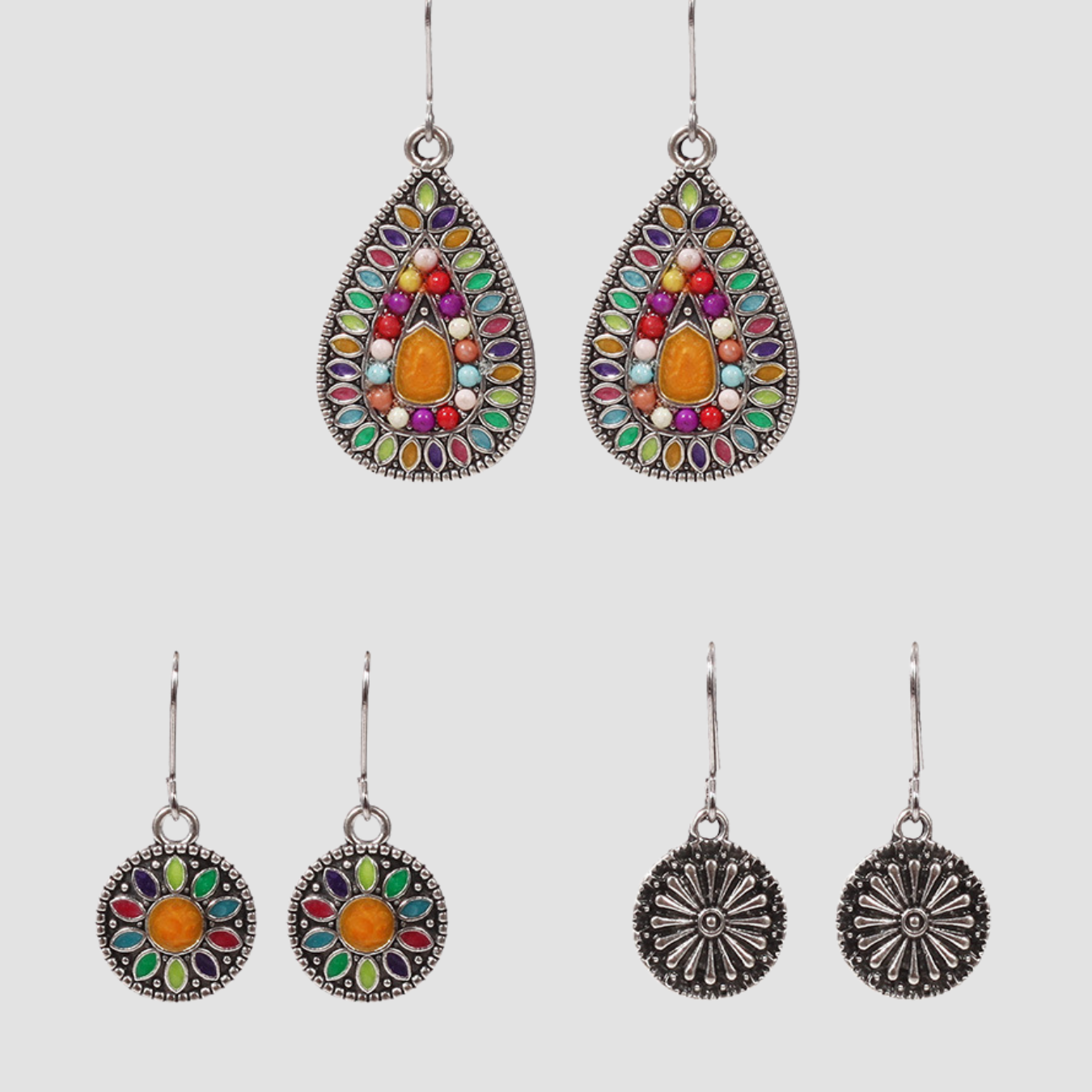 Lea | Alloy drop earrings