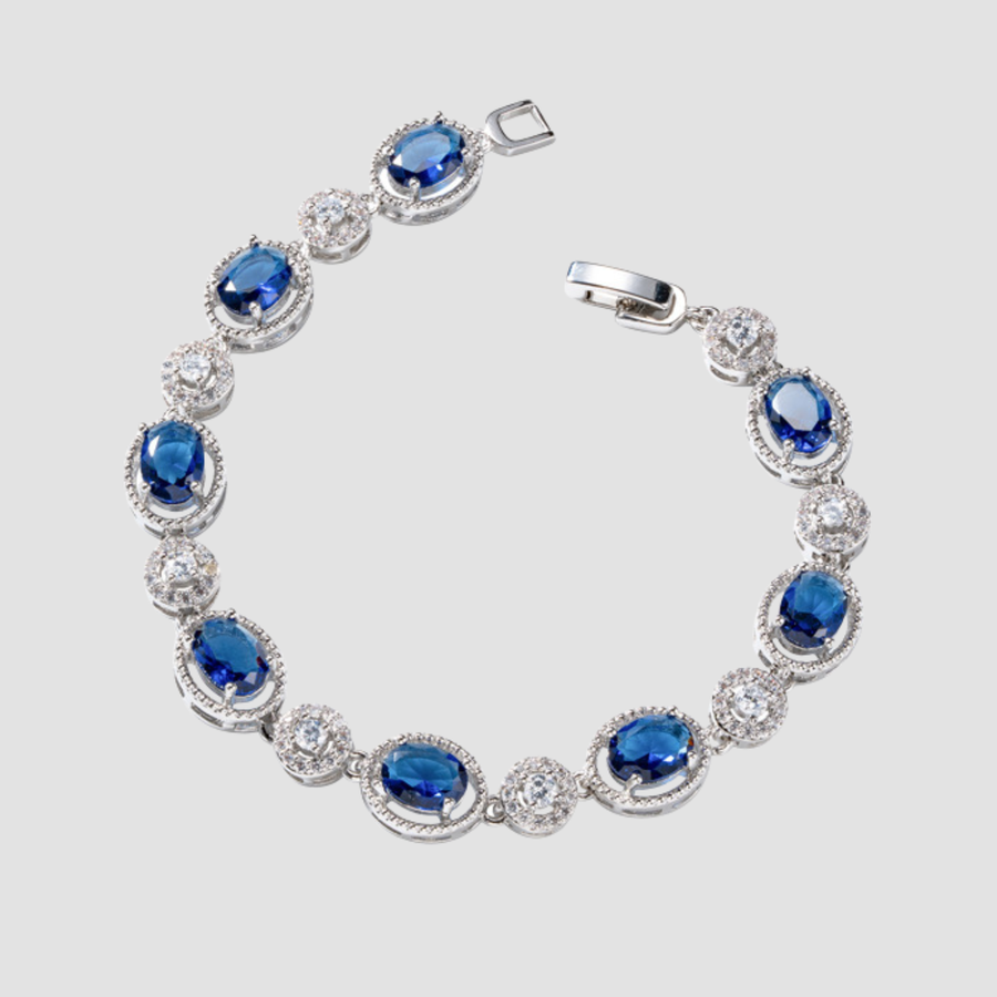 Mara | Pulsera ovalada geométrica retro refinada